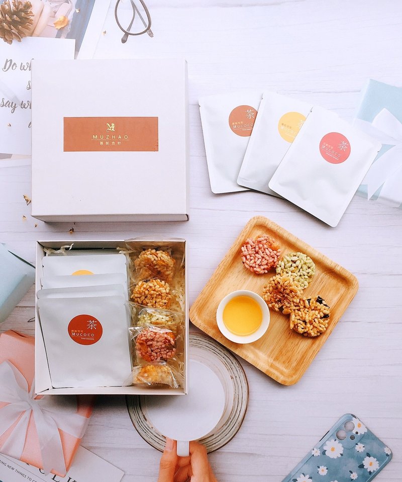 庄园可可茶酱香米饼礼盒-6入茶包| 台湾屏东可可 企业礼 入厝礼 - 茶 - 新鲜食材 白色