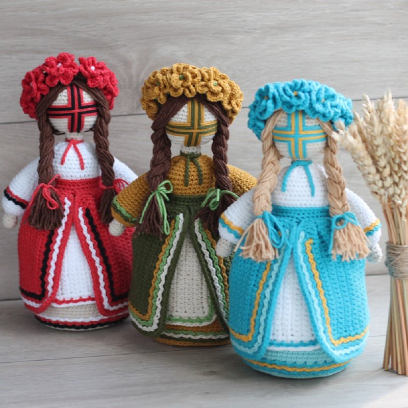 Traditional Ukrainian Doll Souvenir, Amulet, Ethnic Doll, Ukrainian Souvenir - 玩偶/公仔 - 其他材质 