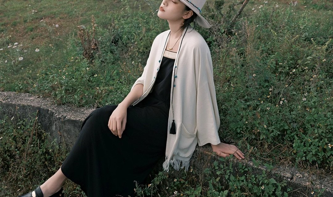 妙音 新中式復古藏装 禅意流苏棉麻外套 - 女装上衣 - 棉 白色