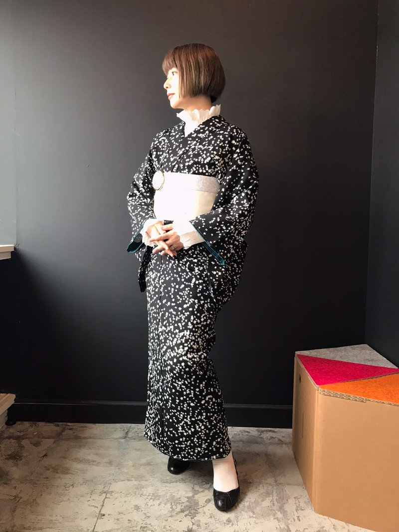 星空情书 - 黑色和服（有衬里）- 定制化（90 天交货期） - 其他 - 聚酯纤维 黑色