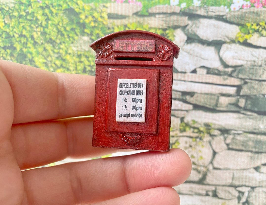 Miniature mailbox. Dollhouse miniature. Puppet miniature. 1:12. - 玩偶/公仔 - 其他材质 