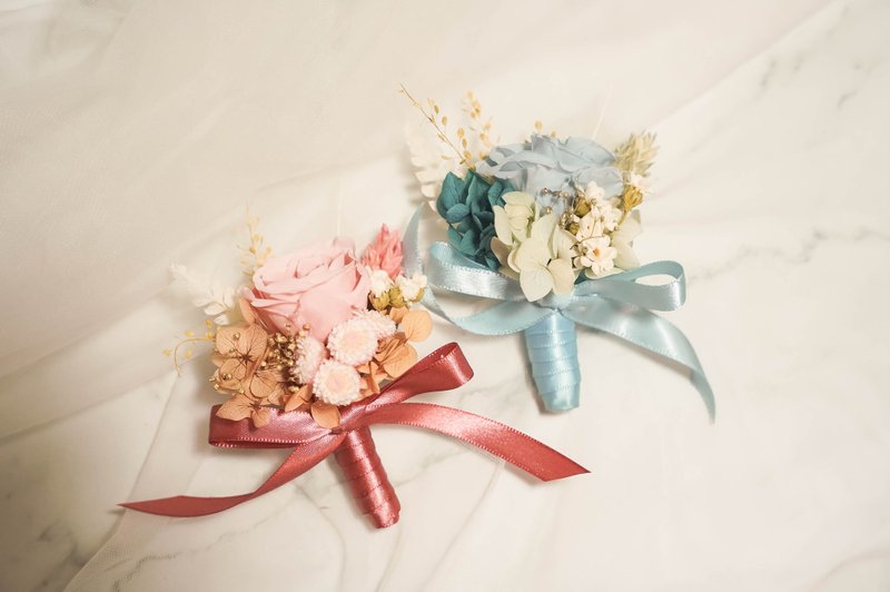 【竒花】主婚人胸花/婚礼胸花/新郎胸花/伴郎胸花/招待胸花 - 干燥花/捧花 - 植物．花 
