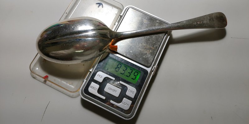 重量级1910年英国制Sheffield雪菲尔德纯银大汤匙长 - 餐刀/叉/匙组合 - 银 