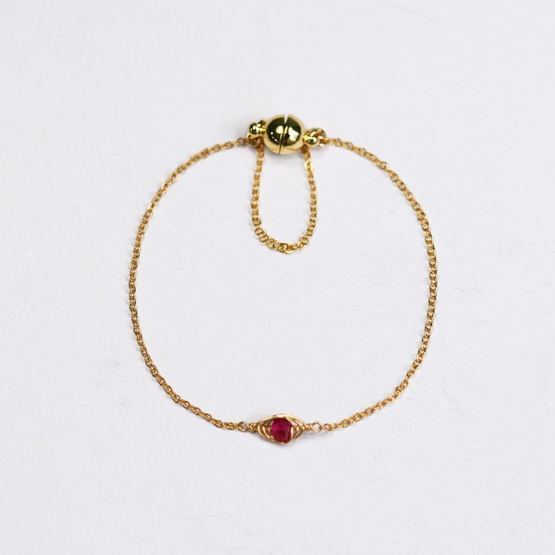 My code | 红宝石手链 - 手链/手环 - 其他金属 红色