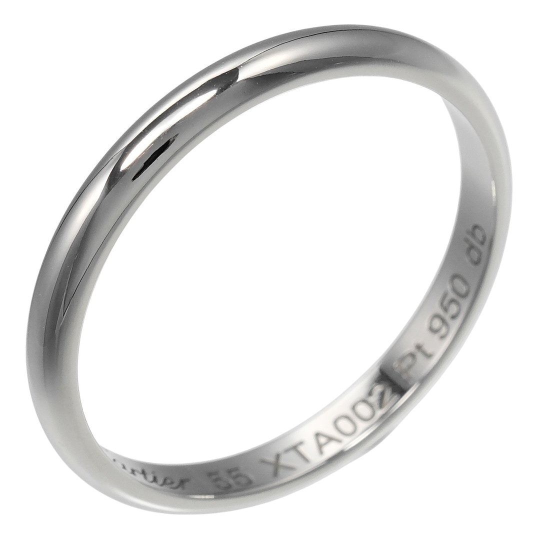 【日本直送】Cartier 1895 婚戒 14.5号 戒指 Pt950铂金 约2.6g CARTIER【二手】A级 - 戒指 - 贵金属 银色