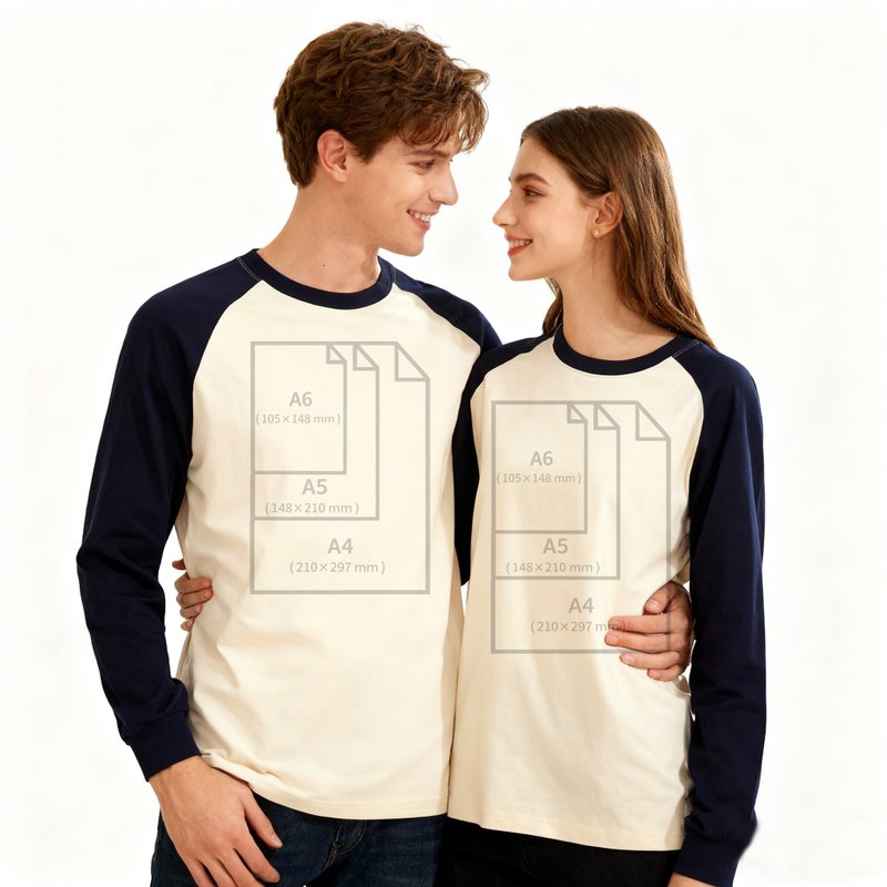 定制长袖拼色美式上衣 - 中性连帽卫衣/T 恤 - 棉．麻 