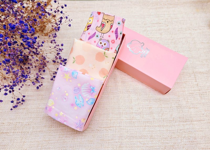 纯棉纱布手帕/口水巾/小方巾 - 围嘴/口水巾 - 棉．麻 粉红色