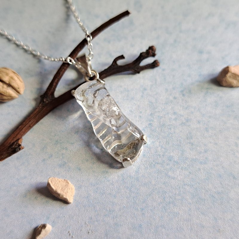 清凉玻璃小拖鞋No.9 - 项链 - 银 