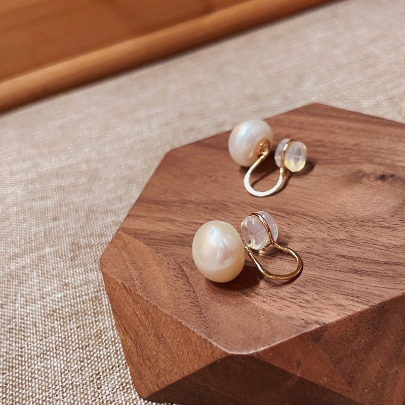 Girl with a Pearl Earring | 14KGF 珍珠耳环/耳夹 - 耳环/耳夹 - 珍珠 金色