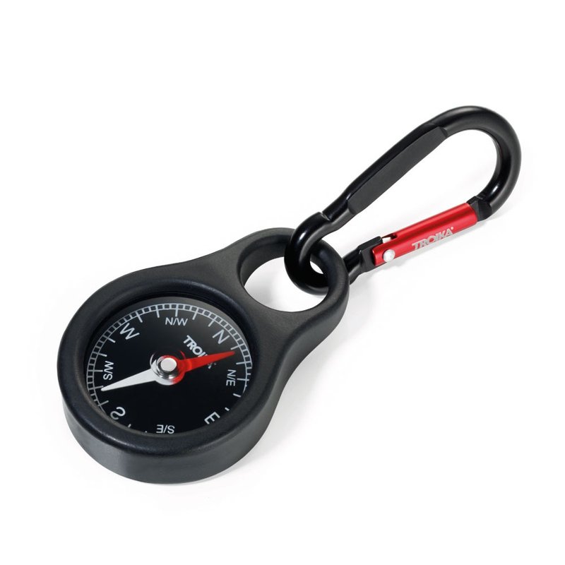 指南针钥匙圈 - 钥匙链/钥匙包 - 塑料 黑色