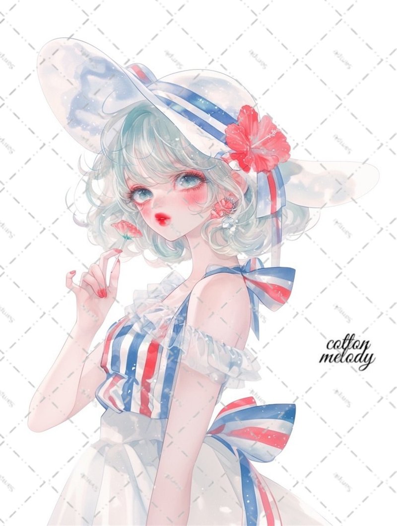 原创贴纸 no.6267 人物贴纸 原创贴纸 人物贴纸 女孩贴纸 原创人物贴纸 - 贴纸 - 纸 