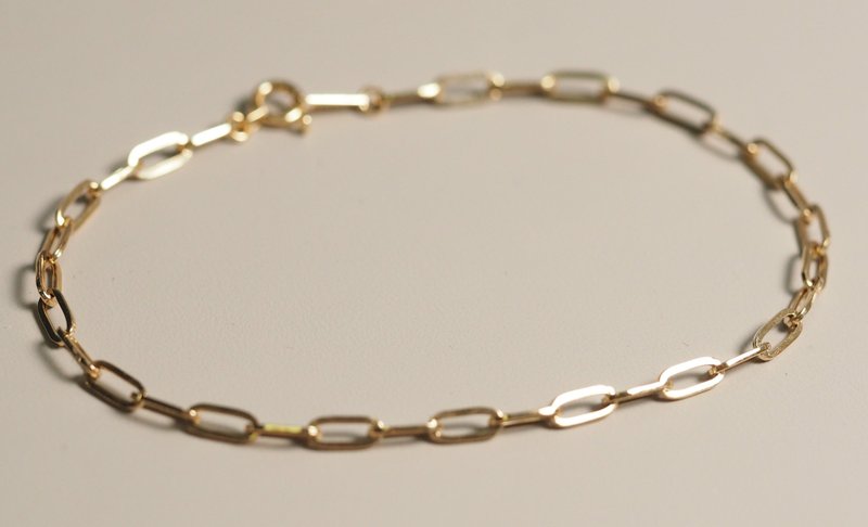 18K金迷你链条手链 18K Gold Mini Link Chain Bracelet - 手链/手环 - 贵金属 