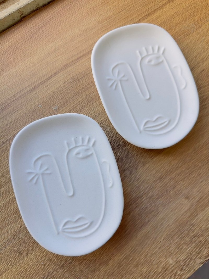 水泥饰品盘 白水泥 饰品盘 拍照道具 水泥盘 肥皂盒 肥皂碟 - 摆饰 - 水泥 