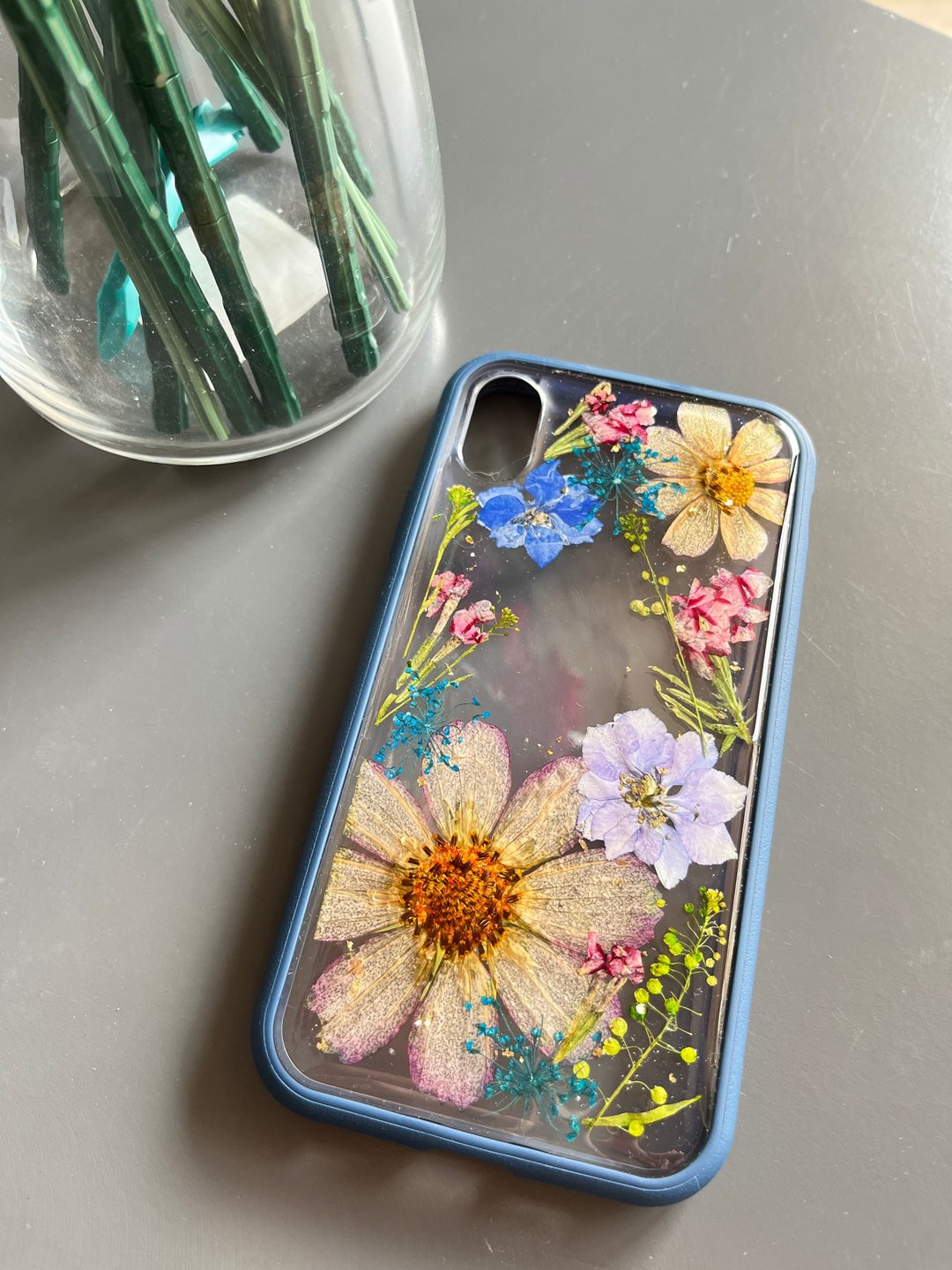 原创 押花手机壳x 蓝飞燕押花 干燥花 犀牛盾 空压壳 iphone - 手机壳/手机套 - 压克力 