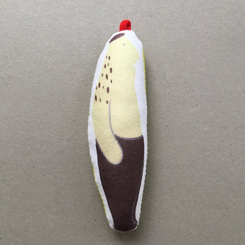 真菌家族 娃娃吊饰 - 玩偶/公仔 - 棉．麻 卡其色