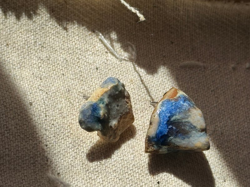 釉色耳环 - 耳环/耳夹 - 陶 多色