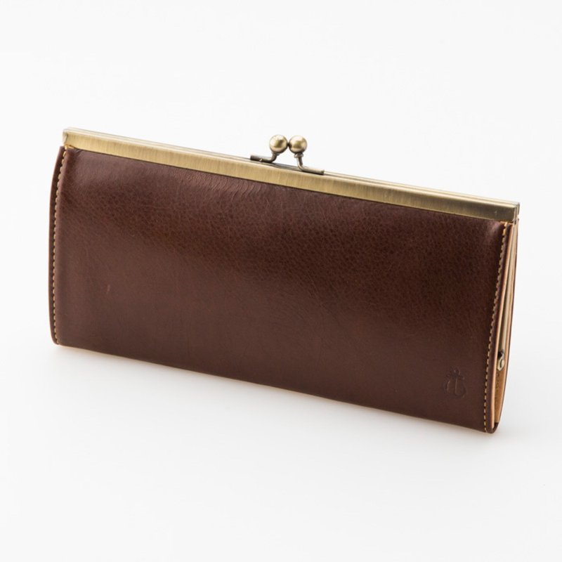 Hokkaido cowhide wallet Gamaguchi type 棕Brown -MADE IN Kobe- - 皮夹/钱包 - 真皮 咖啡色