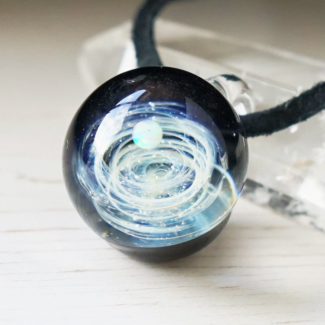 The first star just for you. Opal ver3 space glass - 项链 - 玻璃 蓝色