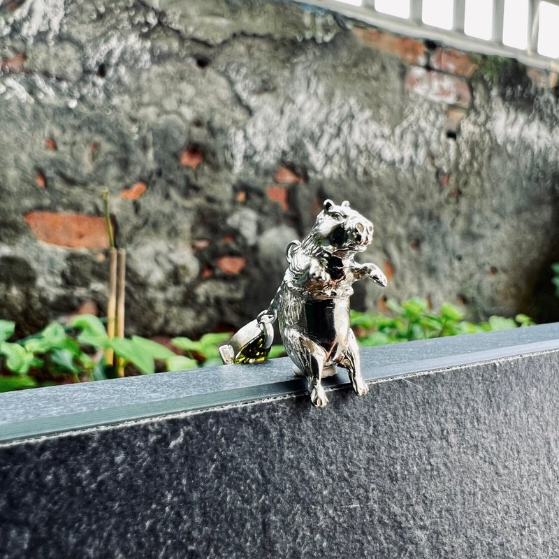 小小心愿系列-水豚 纯银动物造型项链 Animal necklaces - 项链 - 纯银 银色