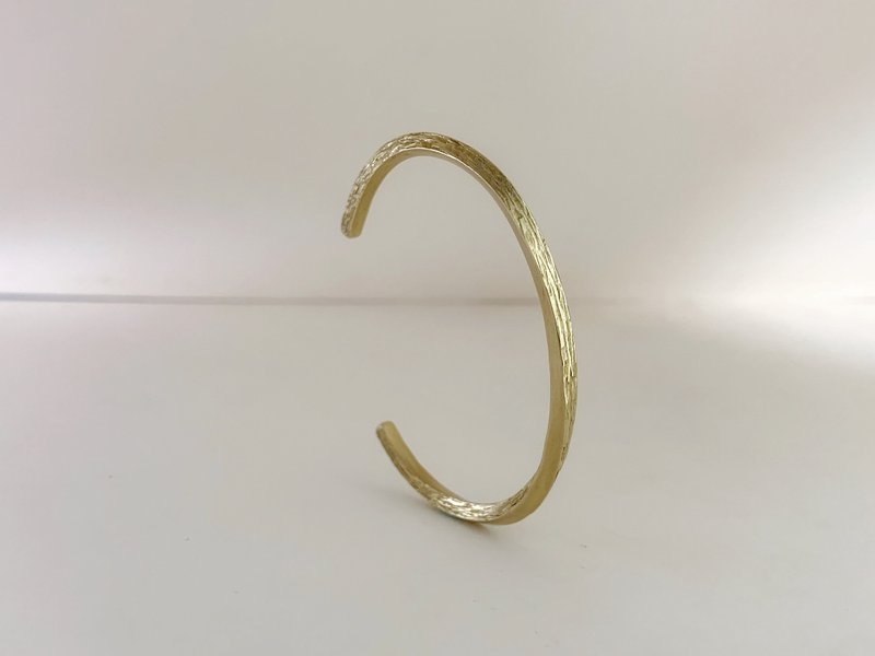 木纹回旋手环|纯银手环|黄铜手环|情侣|定制化|手作|体验|台中 - 手链/手环 - 纯银 银色