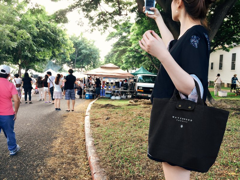 Matchwood vintage tote bag 小包 手提包 女 黑色款 - 手拿包 - 其他材质 黑色