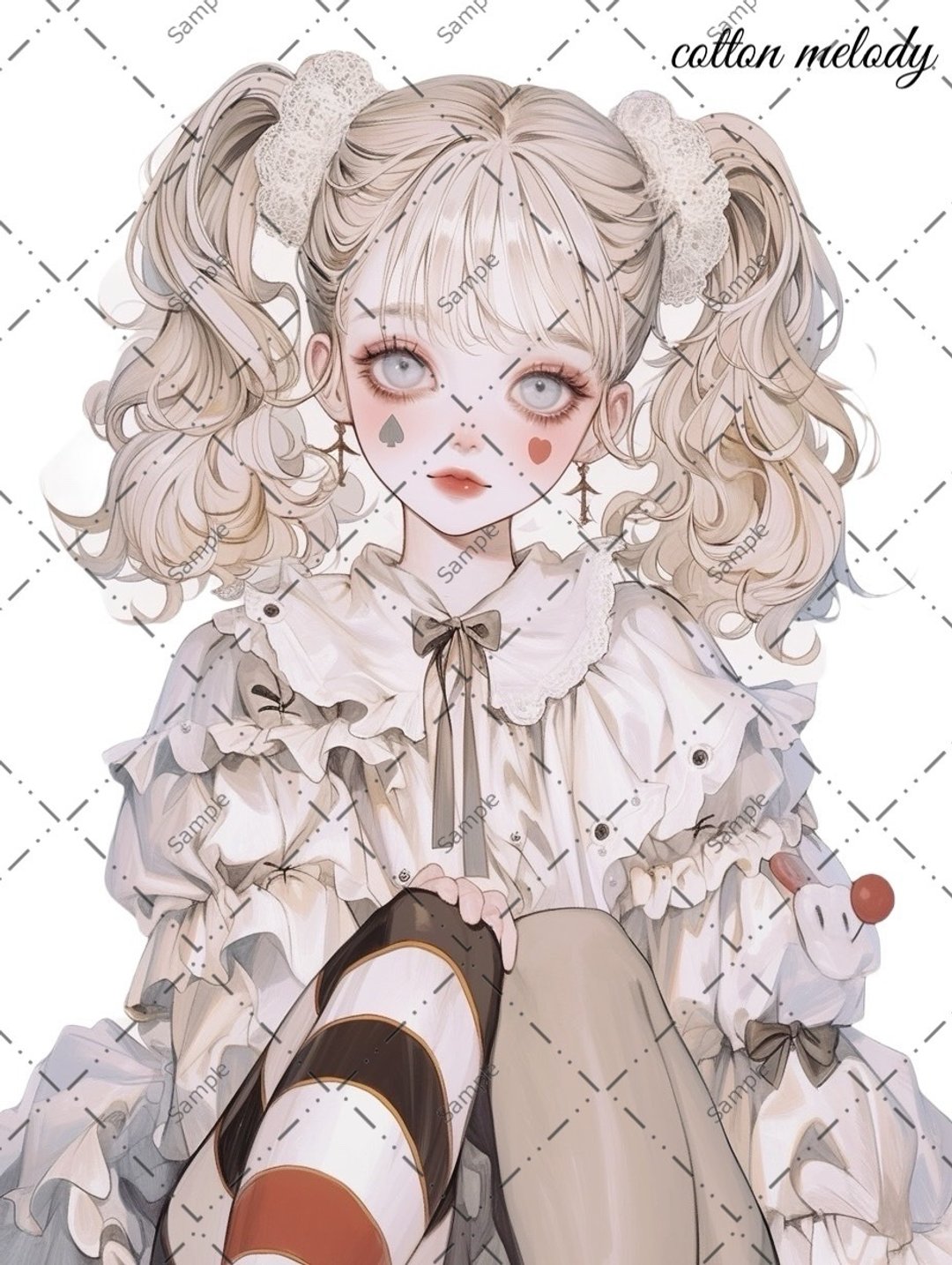original sticker no.1563 人物贴纸 原创贴纸 人物贴纸 女孩贴纸 原创人物贴纸 - 贴纸 - 纸 
