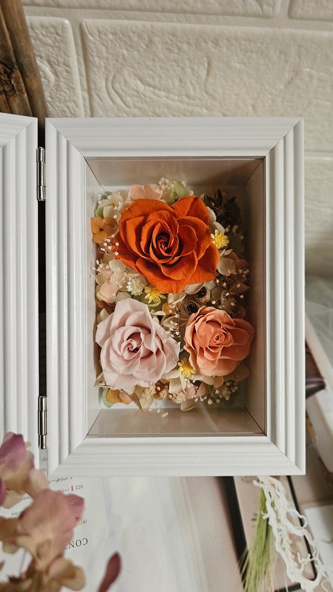 永生花相框 母亲节 谢师花礼 毕业 结婚 生日 入厝礼 升迁 荣升 - 画框/相框 - 植物．花 