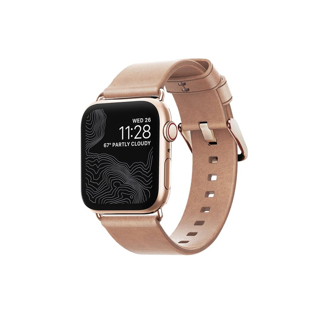 美国NOMAD Apple Watch皮革表带-摩登金,38/40mm (856504015091) - 表带 - 真皮 粉红色