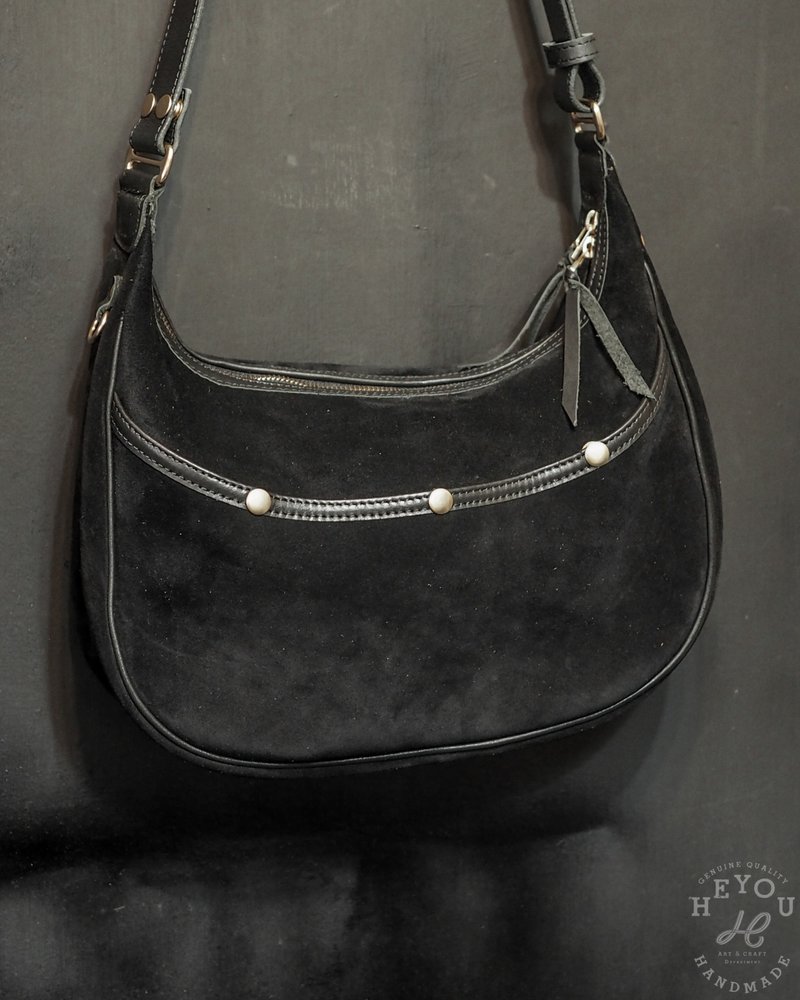 Easy Hobo Bag 随身包 - Suede Black 麂皮黑 - 侧背包/斜挎包 - 真皮 多色
