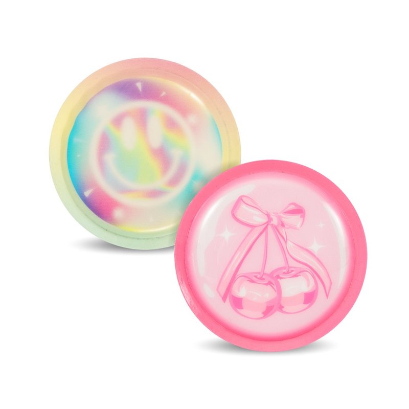 替换式魔鬼毡徽章 2入组 - 粉恋日记 - 徽章/别针 - 塑料 粉红色