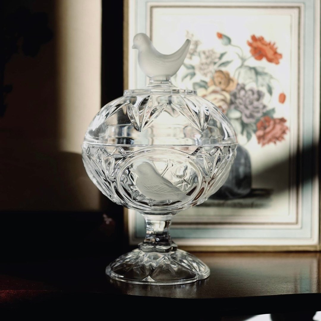 二十世纪法国 Cristal d Arques 复古小鸟 水晶玻璃器皿 - 收纳用品 - 水晶 透明