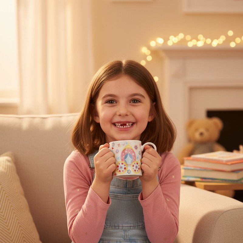 英国Arthurwood趣味可爱青蛙王子与公主图腾儿童专用250ml马克杯 - 其他杯子 - 陶 粉红色