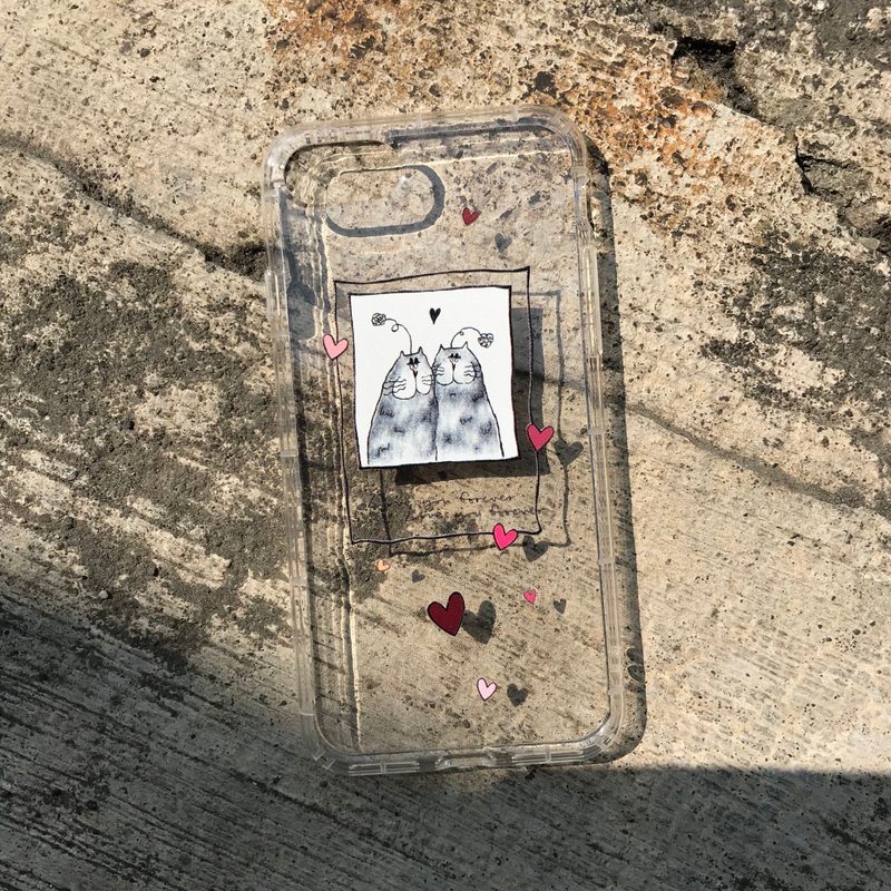 吉普猫拍立得- 透明防撞空压软壳【定制化文字】 - 手机壳/手机套 - 橡胶 透明