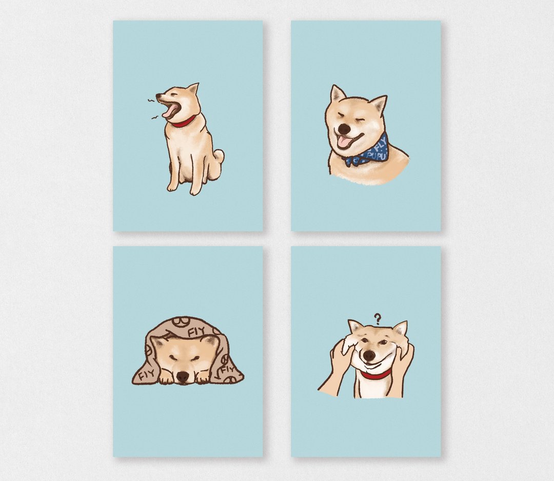 柴犬任选4张--100元 - 卡片/明信片 - 纸 