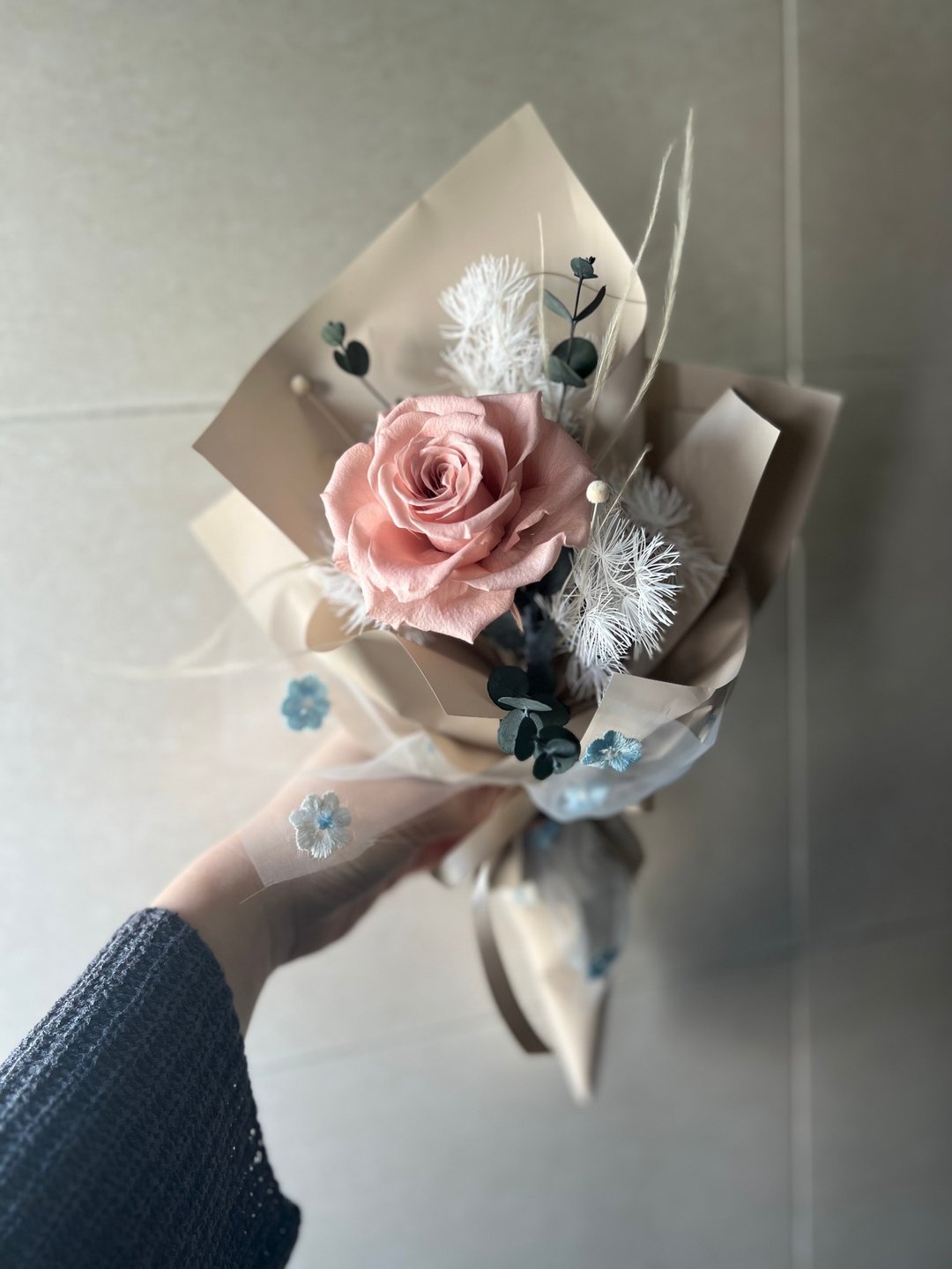 特大玫瑰永生花束 单支花束 恒星花 干燥花 生日花束 告白 情人节 - 干燥花/捧花 - 植物．花 多色