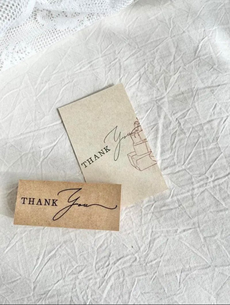 橡皮章【流动的THANK YOU】thank you印章 - 印章/印台 - 橡胶 