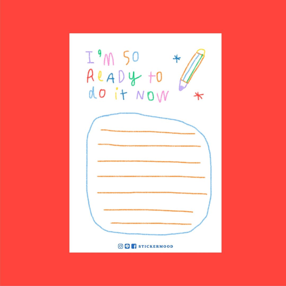 I'm ready to do it now 备忘录 - 便条纸/标签贴 - 纸 多色