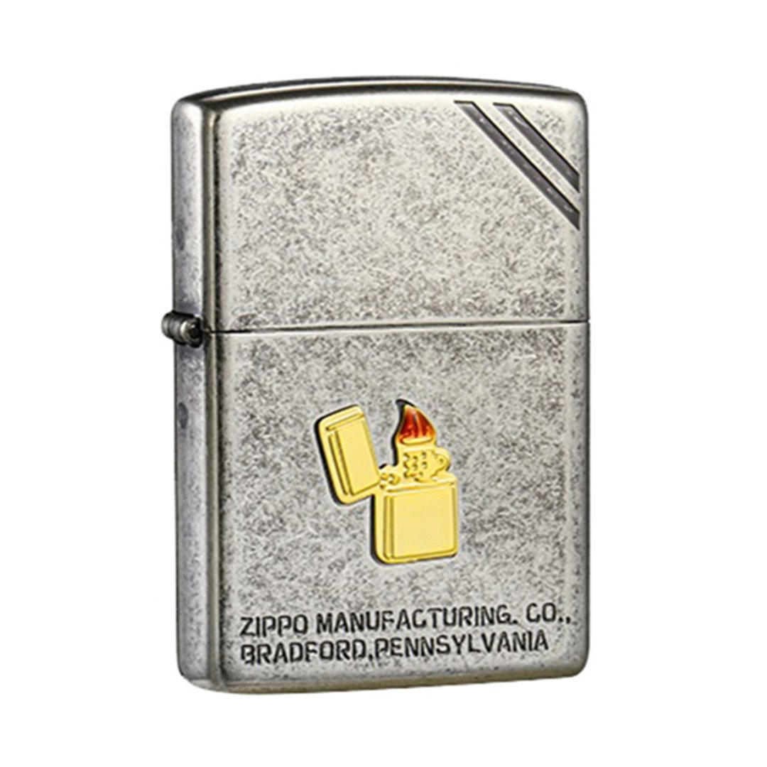 【ZIPPO官方授权】 复古金典(仿古银)防风打火机 ZA-3-90B - 其他 - 铜/黄铜 