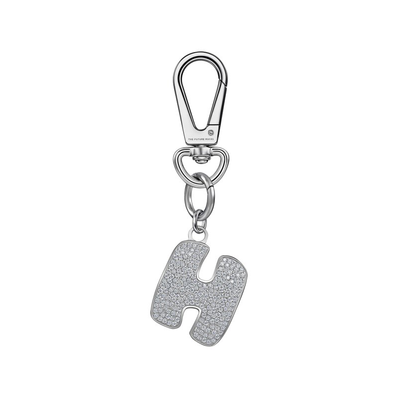 定制化礼物 白色培育蓝宝石宠物项圈吊坠 - H - 订制抱枕/饰品 - 不锈钢 银色