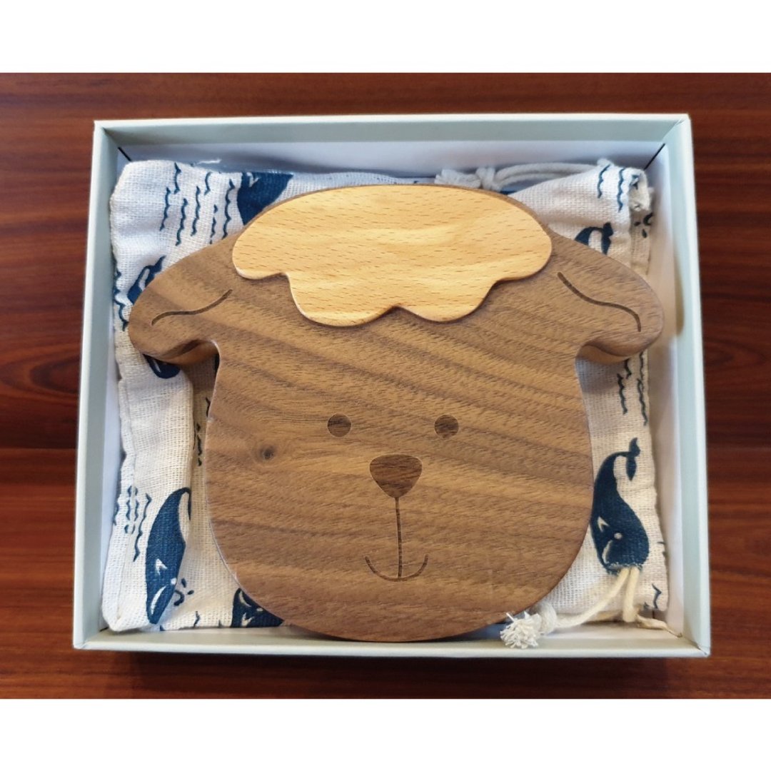 青木工坊 / 可定制化-乳牙盒(羊) - 收纳用品 - 木头 咖啡色