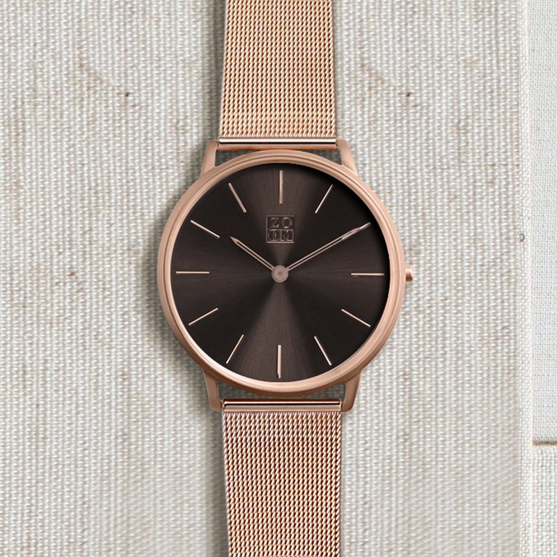 THIN 5010 极简超薄米兰带手表 - 深棕 - 男表/中性表 - 其他金属 咖啡色