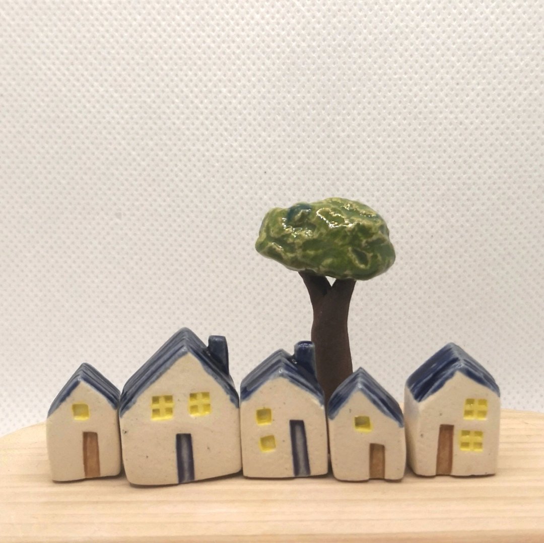 梦想小屋 - 陶土系列 H7 - 摆饰 - 陶 蓝色