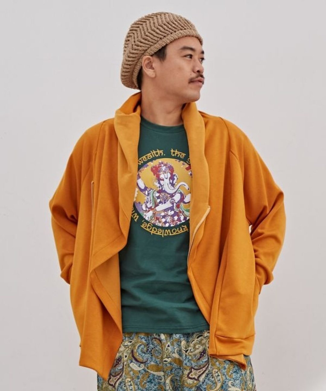 【热门预购】轻盈藏服氛围宽松连帽外套 连帽衫(4色)CAA-5101 - 男装外套 - 其他材质 