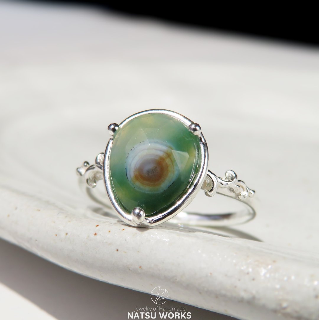 海洋碧玉戒指 / Ocean Jasper Ring 1 - 戒指 - 宝石 绿色