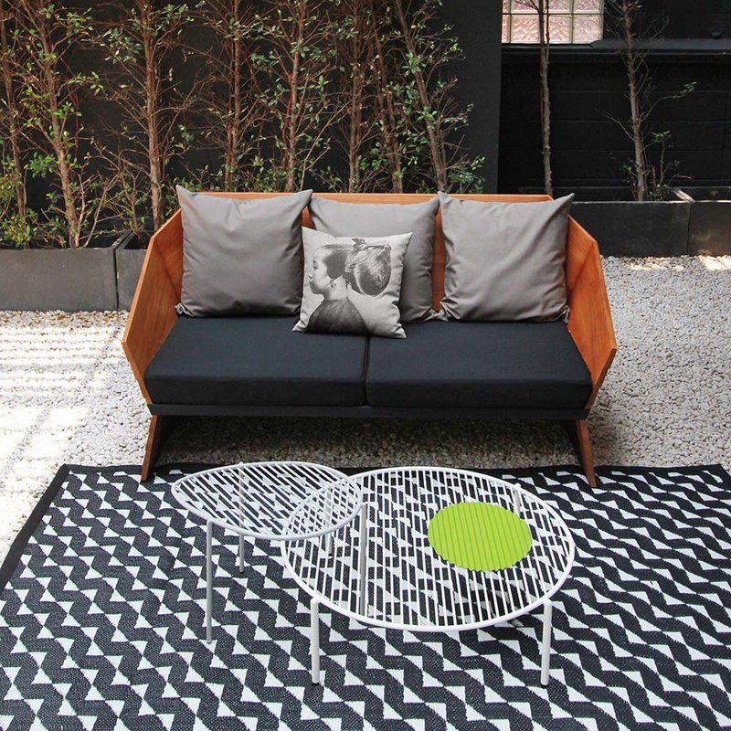 PDM | STRIDE 编织地垫(节奏黑)三种尺寸 - 地垫/地毯 - 防水材质 黑色