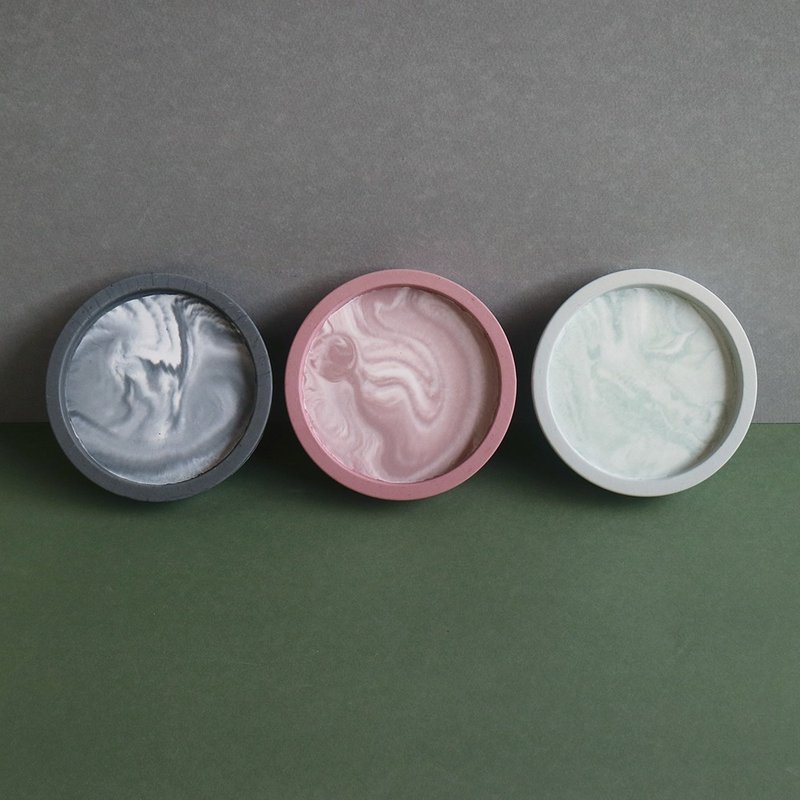 晕染拉花纹路【厚实款水泥杯垫】 - 杯垫 - 水泥 