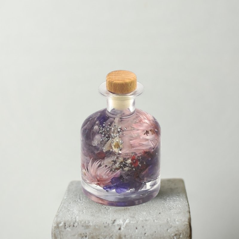 Herbarium浮游花瓶 - 源氏物语 (紫姬) - 干燥花/捧花 - 植物．花 紫色