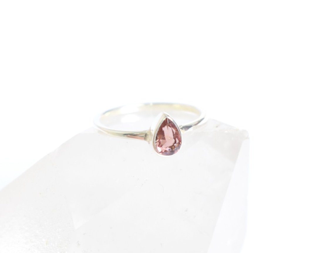 Pink tourmaline grain Silver ring Silver925 - 戒指 - 纯银 粉红色