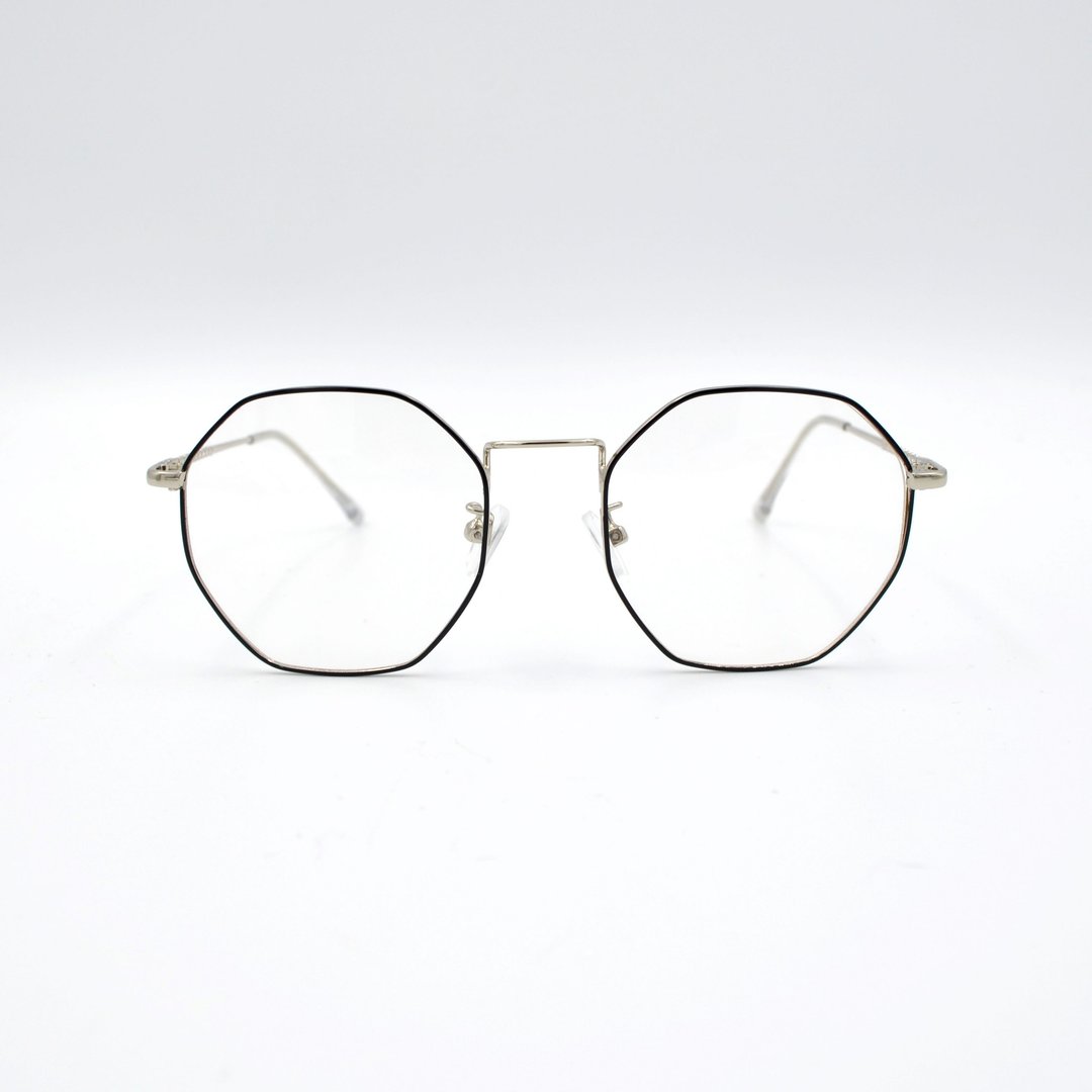 复古风文青系 八角型金属边圆框金丝眼镜 超通透平光镜片 GLASSES - 眼镜/眼镜框 - 其他金属 金色