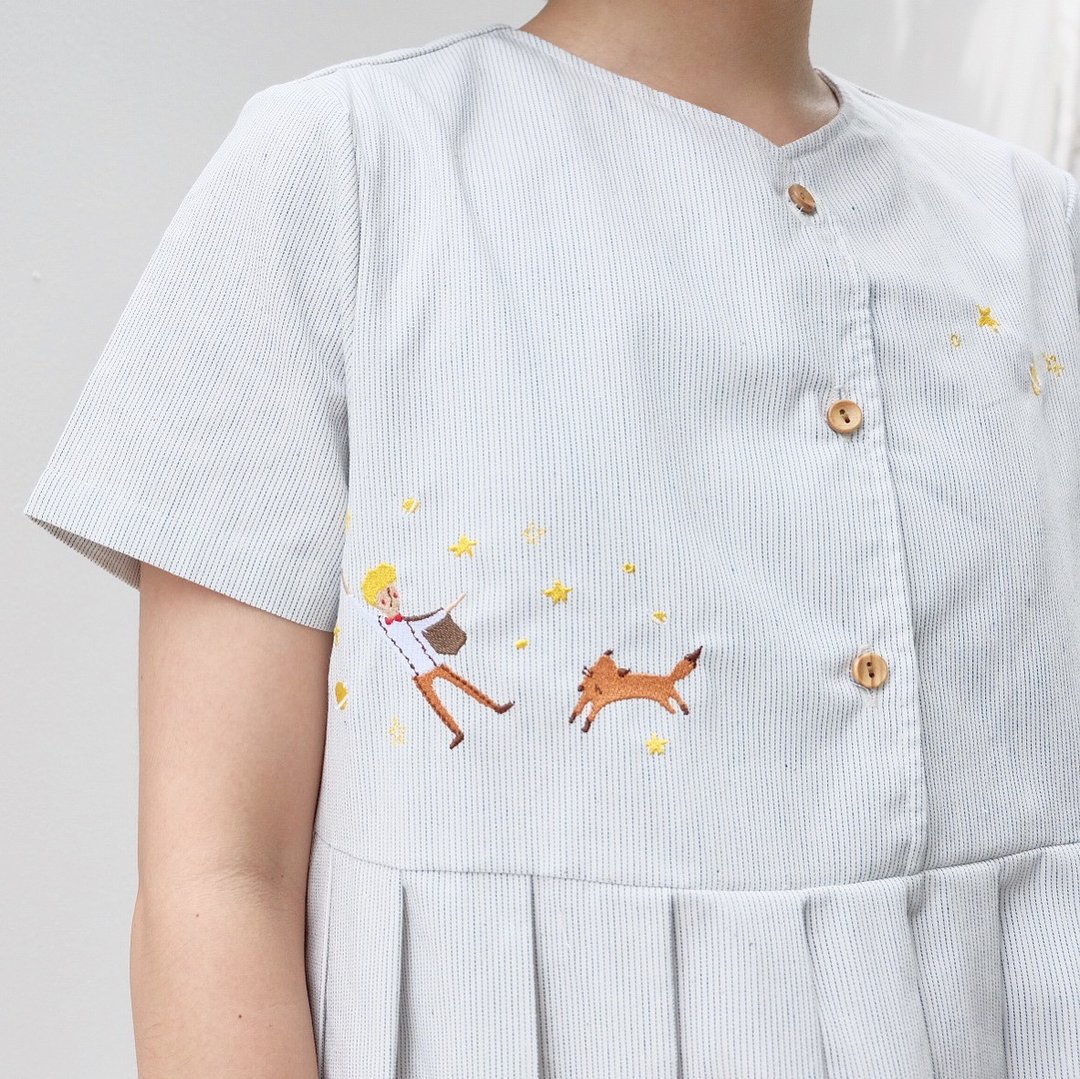 Mumu Dress ( Little Prince Story) : White Color - 洋装/连衣裙 - 棉 白色